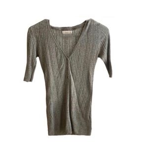 Gray Button T-shirt